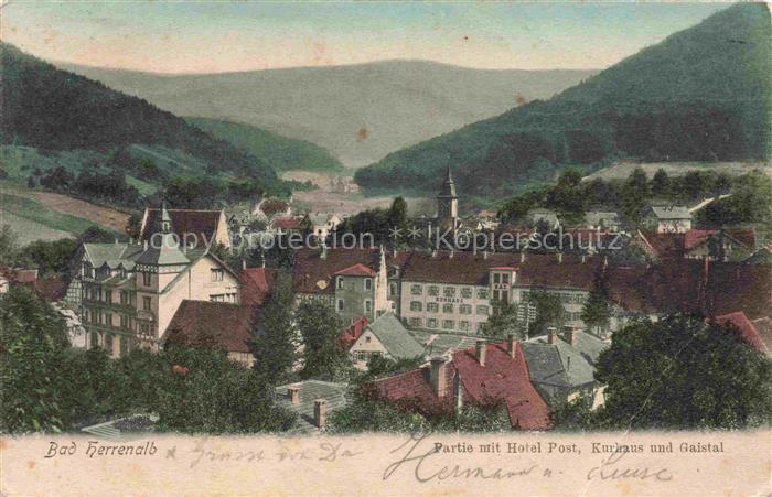BAD HERRENALB Partie mit Hotel Post Kurhaus und Gaistal