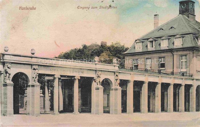 KARLSRUHE Baden Eingang zum Stadtgarten