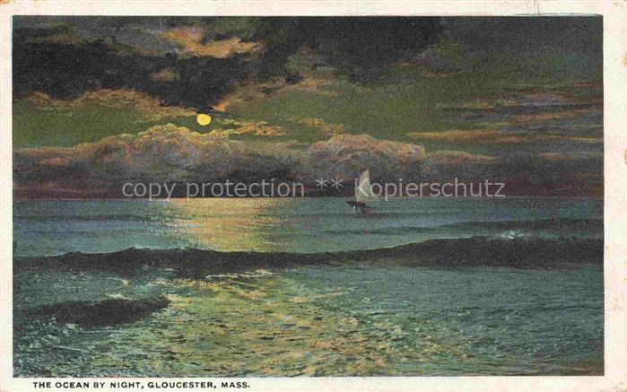Gloucester Massachusetts USA The Ocean by Night