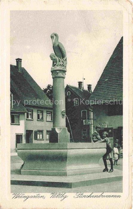 Weingarten  Wuerttemberg BW Storchenbrunnen