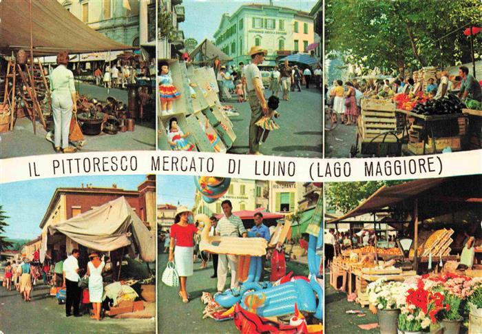 Luino Lago Maggiore IT Il pittoresco Mercato die Luino