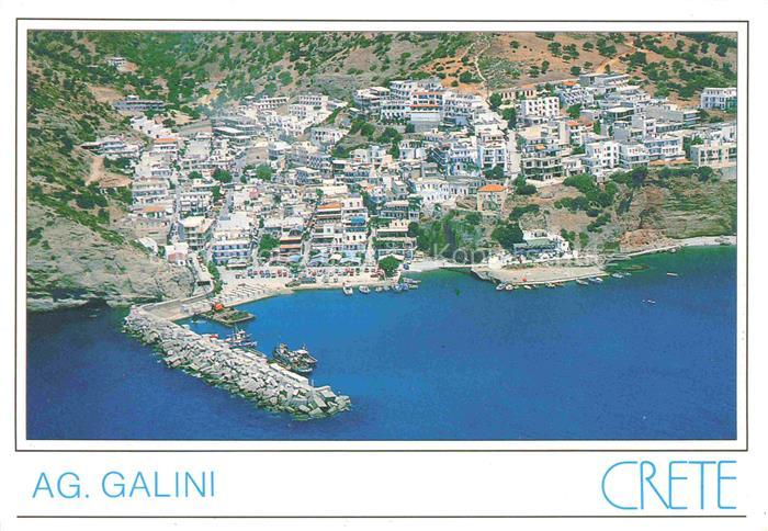 Agia Galini Rethimno Golf von Messara Kreta Greece Fliegeraufnahme