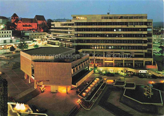 PFORZHEIM BW Neues Rathaus mit Ratsaalgebaeude am Marktplatz