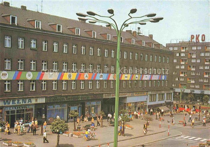 Zabrze Hindenburg Oberschlesien PL Ulica Wolnoski i plac 24 Stycznia