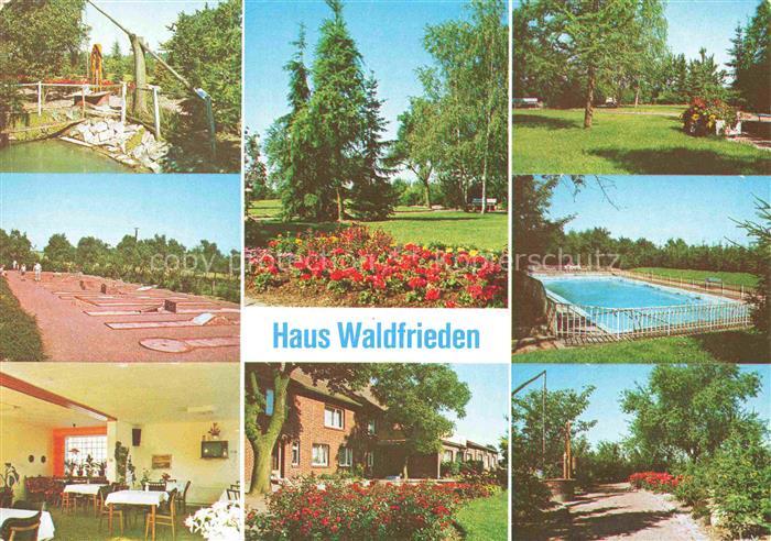 Wadersloh Warendorf NRW Haus Waldfrieden Terrasse Park Schwimmbad Minigolf Gastr
