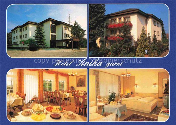 Neuenburg  Rhein Hotel Anika garni Gastraum Zimmer