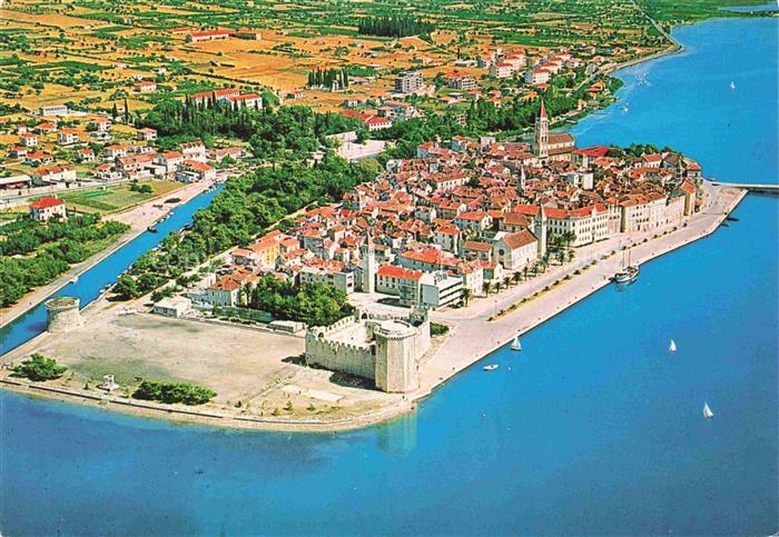 Trogir Trau Croatia Fliegeraufnahme