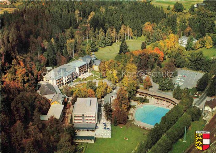 Warmbad Villach Kaernten AT Kuranlagen Fliegeraufnahme