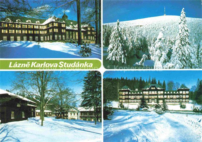 Karlova Studanka Karlsbrunn Schlesien CZ Lazne na upati nejvyssi hory Jesenikue