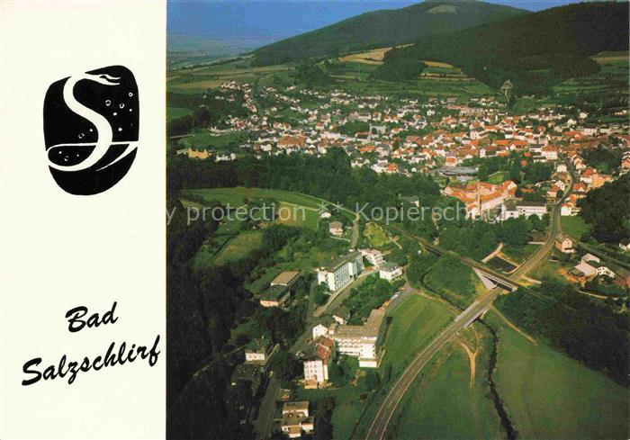 Bad Salzschlirf Fulda Hessen Fliegeraufnahme mit Moorbadehaus und Sole Hallenbad