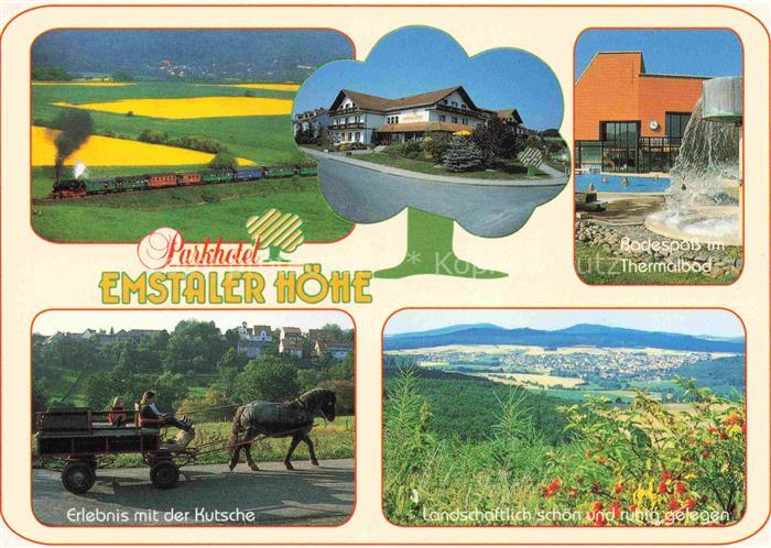 Bad Emstal Kassel Hessen Parkhotel Emstaler Hoehe Thermalbad Pferdekutschfahrt L