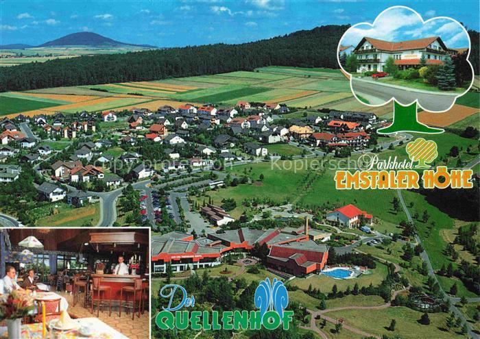 Bad Emstal Kassel Hessen Parkhotel Emstaler Hoehe Fliegeraufnahme Gastraum Bar