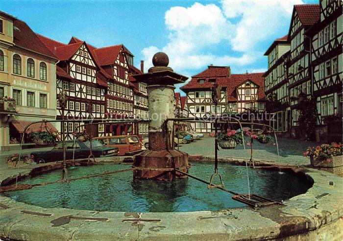 BAD SOODEN-ALLENDORF Marktplatz Brunnen