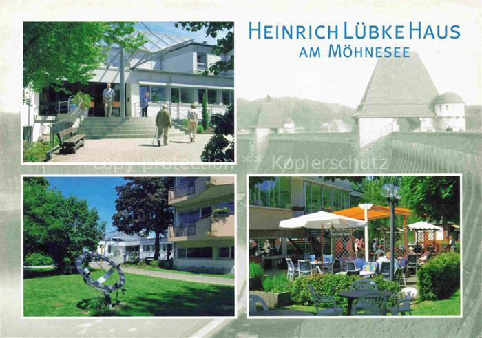 Guenne Moehnesee NRW Heinrich Luebke Haus am Moehnesee Park Terrasse