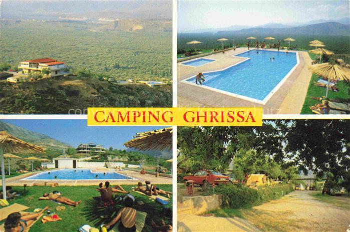 Delphi Delfi Greece Panorama Camping Ghrissa Schwimmbad Park