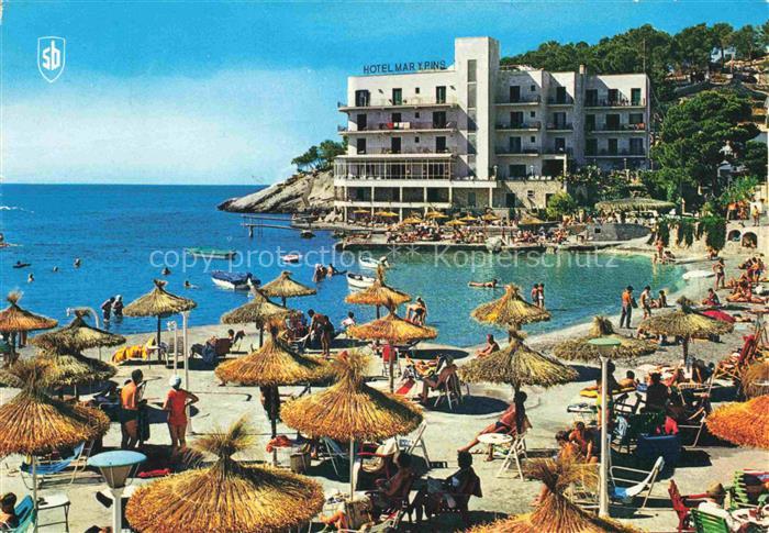 Paguera Peguera Calvia Mallorca ES Strandpartie Hotel Mar y Pins