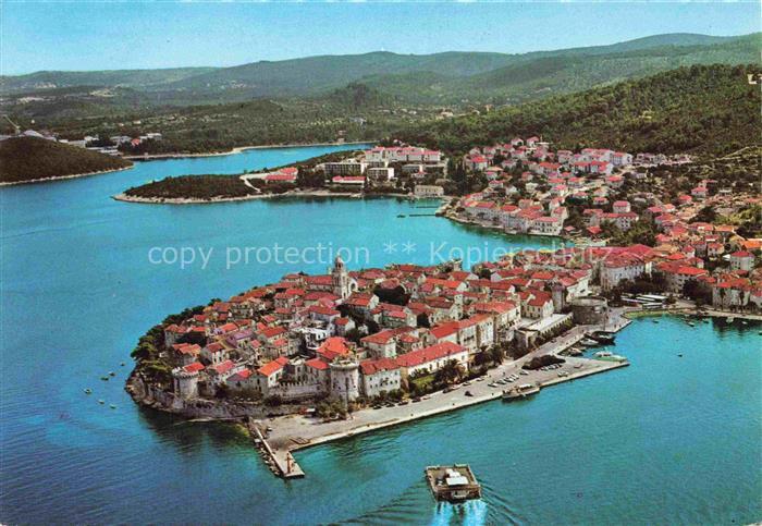 Korcula Curzola Croatia Fliegeraufnahme