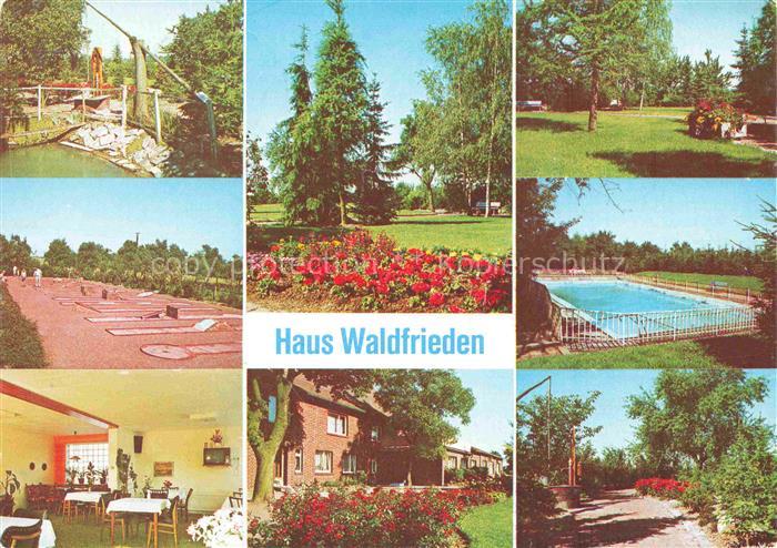 Wadersloh Warendorf NRW Haus Waldfrieden Gastraum Park Minigolf Schwimmbad
