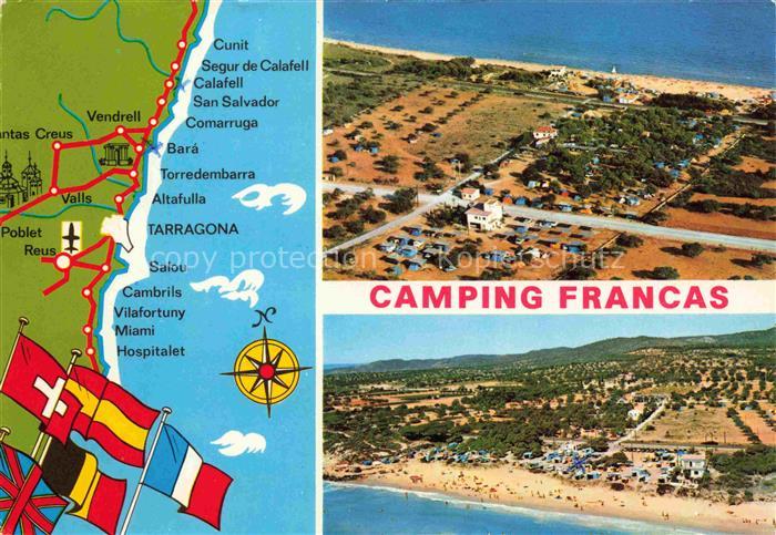 Vendrell El Vendrell Tarragona ES Camping Francas Playas Fliegeraufnahmen