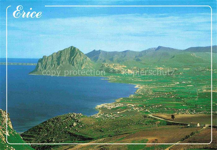 Erice Trapani Sicilia IT Panorama con Monte Cofano