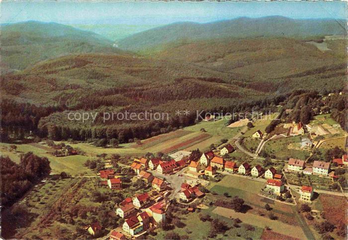 Wilhelmsfeld Fliegeraufnahme mit Gaststaette Schriesheimer Hof