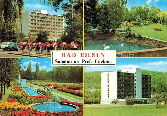 Bad Eilsen Schaumburg Niedersachsen Sanatorium Prof Luckner Schwanenteich Park