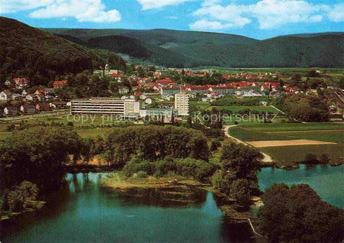 BAD SOODEN-ALLENDORF Fliegeraufnahme mit Werrapartie