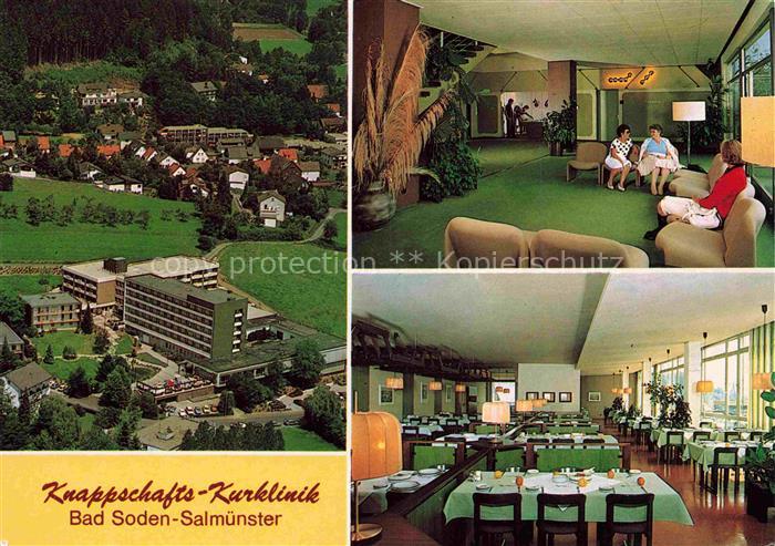 Bad Soden-Salmuenster Hessen Knappschafts Kurklinik Fliegeraufnahme Foyer Speise