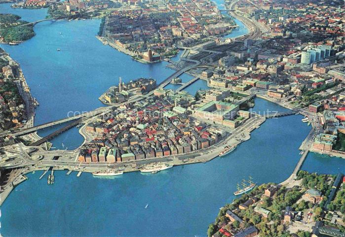 STOCKHOLM  Sweden Gamla Stan Fliegeraufnahme