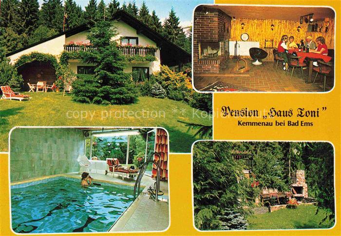 Kemmenau BAD EMS Rheinland-Pfalz Pension Haus Toni Gastraum Hallenbad Grill
