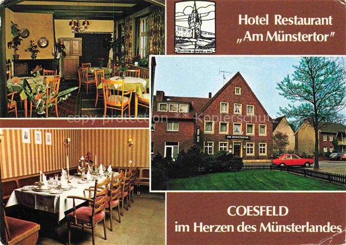 Coesfeld NRW Hotel Restaurant Am Muenstertor Gastraeume