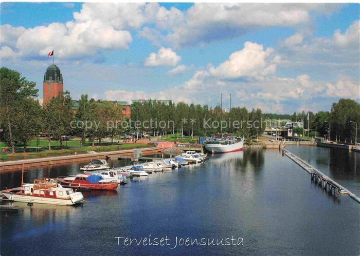 Joensuu Suomi The City Hall and river Pielisjoki