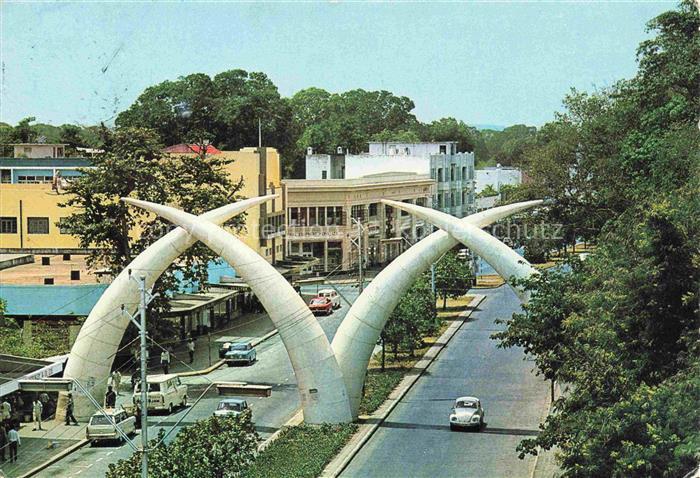 Mombasa Kenya Tusks on Kilindini Road