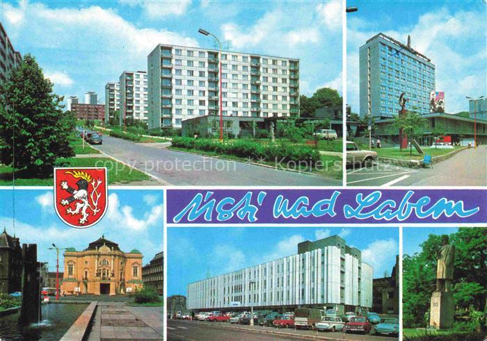 USTI NAD LABEM Aussig CZ Sidliste Skrivanek ulice SNP Interhotel Bohemia Divadlo