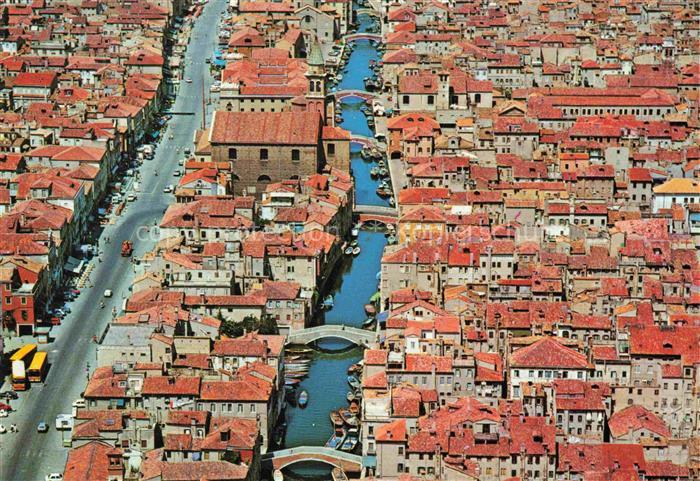 CHIOGGIA VENEZIA Venedig Venice Venise IT I ponti di Riva Vena Fliegeraufnahme