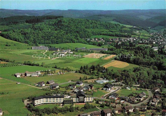 Berleburg Bad NRW Fliegeraufnahme mit Baumrainklinik Herz Kreislaufklinik und Od
