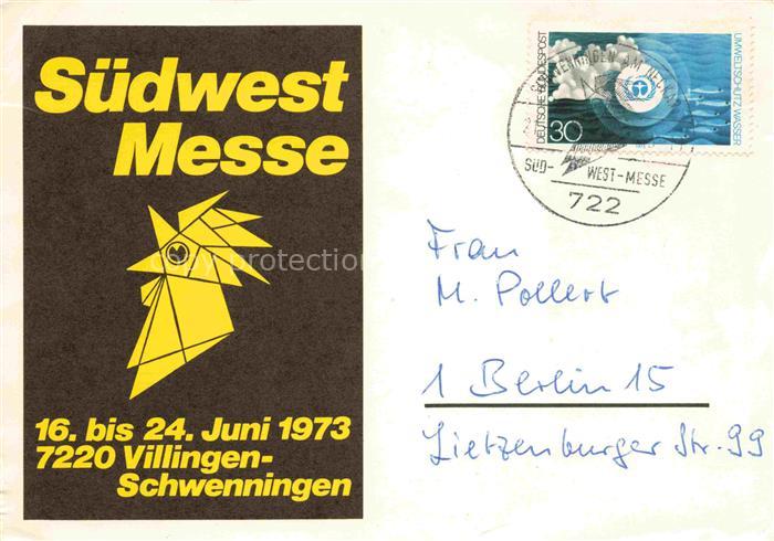 VILLINGEN -SCHWENNINGEN BW Suedwest-Messe Plakat 1973