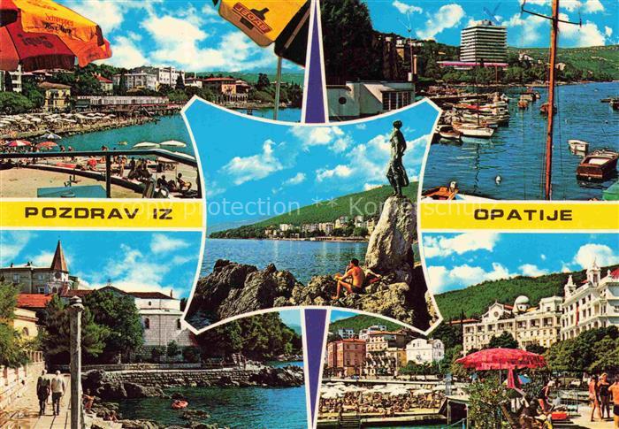 OPATIJA Abbazia Croatia Orts und Teilansichten Strandpartien