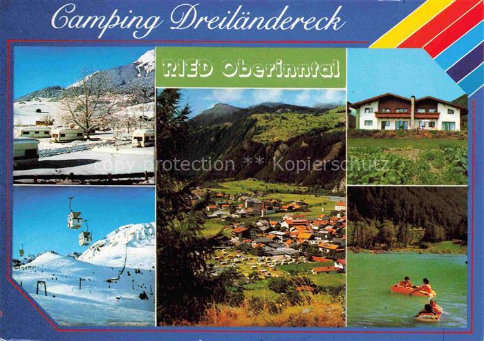 Ried Tirol AT Camping Dreilaendereck Gondelbahn Panorama Seepartie