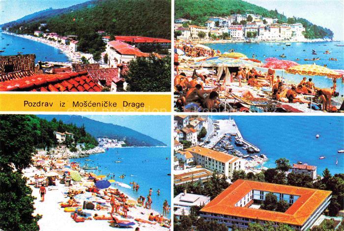 Moscenicka Draga Croatia Teilansichten Strandpartien