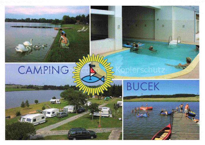 Nove Straseci Rakovnik CZ Camping Bucek Seepartien Freibad