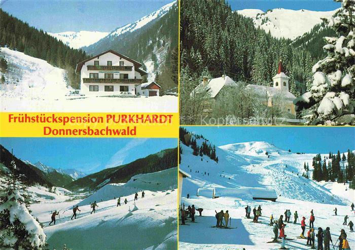 Donnersbachwald Liezen Steiermark AT Fruehstueckspension Purkhardt Skipist Kirch