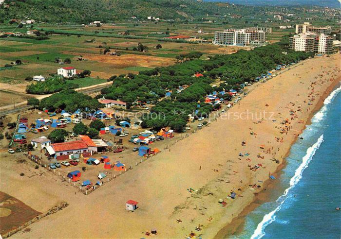 Malgrat-de-Mar Cataluna ES Fliegeraufnahme Camping Bon Repos Santa Susanna