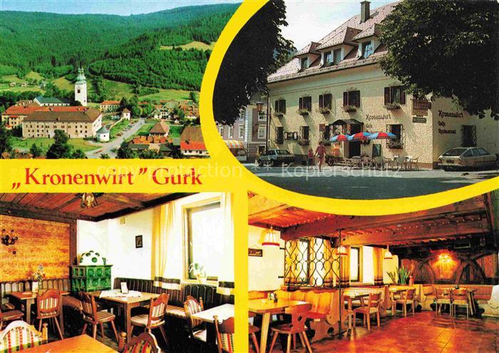 Gurk Gurktal Kaernten AT Kronenwirt Panorama Gastraeume