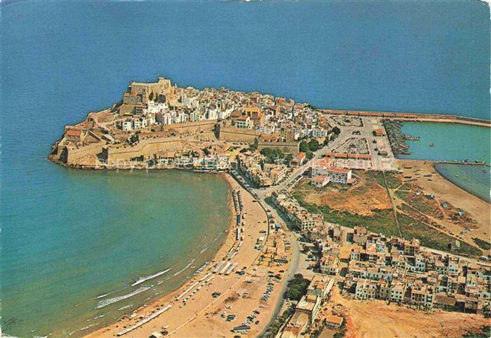 Peniscola Castellon Castello de-la-Plana Valenciana ES Fliegeraufnahme