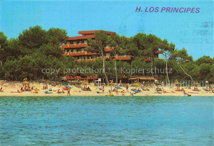 Bahia de Alcudia Mallorca ES Hotel Los Principes Strand Fliegeraufnahme
