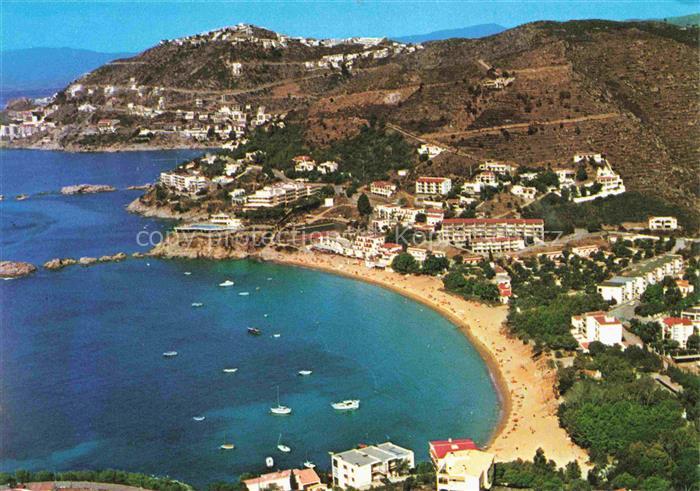 Roses Costa Brava ES Cala Almadraba Fliegeraufnahme