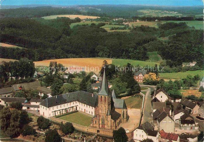 Hennef Sieg Pfarr und Wallfahrtskirche Fliegeraufnahme