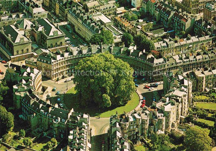 Bath  UK Aerial view of the Circus