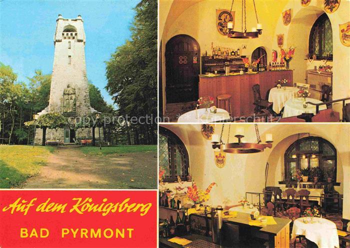 BAD PYRMONT Gaststaette Bismarckturm Gastraeume